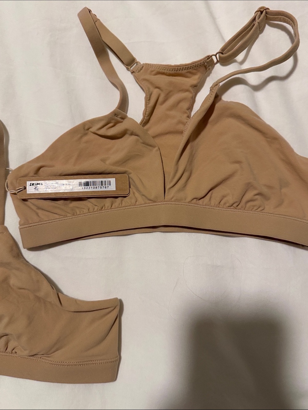 3 SKIMS Everyday Racerback Bralettes- Black & Nude - Picture 3 of 9